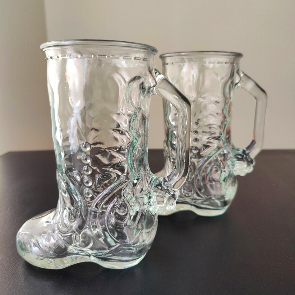 2 Libbey| cowboy boot 🤠 👢shaped mugs 16 oz